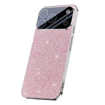 iPhone 17 Pro Sprankelende Glitter Hybride Hoesje - Roze