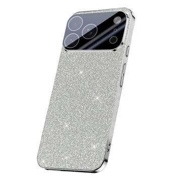 iPhone 17 Pro Sprankelende Glitter Hybride Hoesje - Zilver