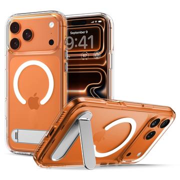 iPhone 17 Pro Spigen Ultra Hybrid S Mag MagSafe hoesje met kickstand - Wit / Helder