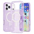 iPhone 17 Pro Stylish Glitter Series Hybride Hoesje - MagSafe-compatibel - Paars