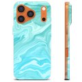 iPhone 17 Pro TPU-hoesje - Blauw Marmer