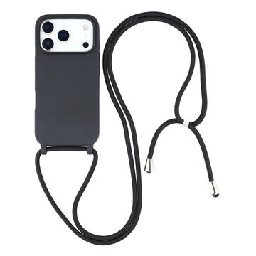 iPhone 17 Pro TPU Hoesje met Draagriem - Zwart