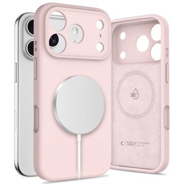 iPhone 17 Pro Tech-Protect Vloeibare siliconen hoesje - MagSafe compatibel - Roze parel