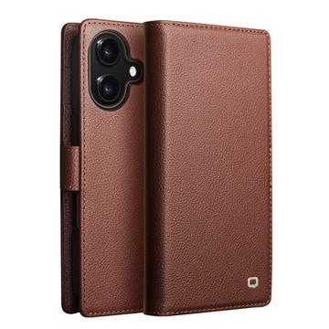 iPhone 17 Qialino 2-in-1 Afneembare Portemonnee Leren Hoesje - MagSafe Compatibel - Bruin
