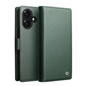 iPhone 17 Qialino 2-in-1 Afneembare Portemonnee Leren Hoesje - MagSafe Compatibel - Groen