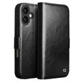 iPhone 17 Qialino Classic Wallet Leren Hoesje - Zwart