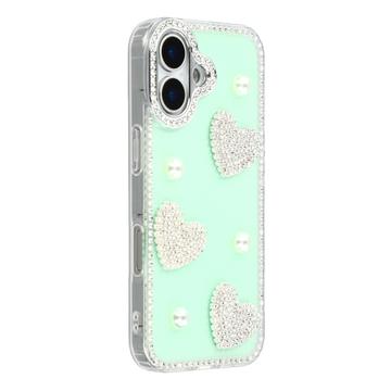 iPhone 17 Sprankelende Liefde en Parel Hybride Hoesje