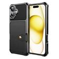 iPhone 17 TPU Hoesje met Kaarthouder - Zwart