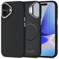 iPhone 17 Tech-Protect Ion Carbon Plastic Hoesje - MagSafe Compatibel - Zwart / Zilver