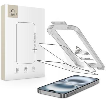 iPhone 17 Tech-Protect Quick Set+ 2-Pack Glazen Screenprotector - Helder