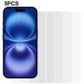 iPhone 17 Glazen Screenprotector - 9H - Case Friendly - 5 Stu.