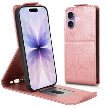 iPhone 17 Verticale Flip Hoesje met standaard - Roségoud
