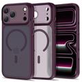 iPhone 18 Pro/17 Pro Tech-Protect MagPrime MagSafe CC hybride hoesje - mat Bourgondië