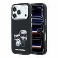 iPhone 18 Pro Karl Lagerfeld Semi Wrap Smooth Sketch Bodies MagSafe-hoesje - Zwart