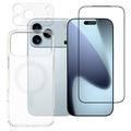 iPhone 18 Pro Max 3-in-1-beschermingsset - compatibel met MagSafe - transparant