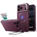 iPhone 18 Pro Max/17 Pro Max ESR Cyber Tough Kickstand MagSafe Hybride Hoesje - Diep bordeauxrood