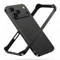 iPhone 18 Pro Max Metalen-bumper met opstaande randen - Zwart