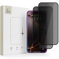 iPhone 18 Pro Max Tech-Protect Glass Spy+ Privacy Glazen Screenprotector - 2 stuks. - Zwart