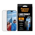 iPhone 18 Pro PanzerGlass Ultra-Wide Fit EasyAligner 2-Way Privacy Glazen Screenprotector - 9H - Zwarte rand