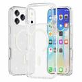 iPhone 18 Pro Stylish Glitter Series Hybride Hoesje - MagSafe-compatibel - Wit