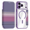iPhone 18 Pro Stijlvol magnetisch flip hoesje met RFID-kaartsleuven - Paars