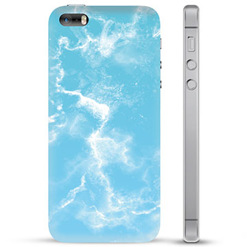 iPhone 5/5S/SE Hybrid Hoesje - Blauw Marmer