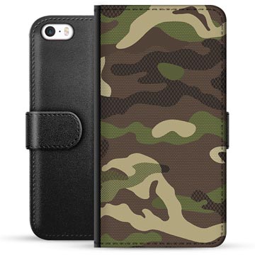 iPhone 5/5S/SE Premium Wallet Hoesje - Camouflage