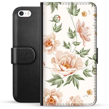 iPhone 5/5S/SE Premium Wallet Hoesje - Bloemen