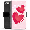 iPhone 5/5S/SE Premium Portemonnee Hoesje - Love