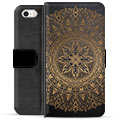 iPhone 5/5S/SE Premium Portemonnee Hoesje - Mandala