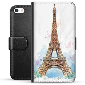 iPhone 5/5S/SE Premium Portemonnee Hoesje - Parijs