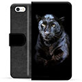 iPhone 5/5S/SE Premium Portemonnee Hoesje - Zwarte Panter