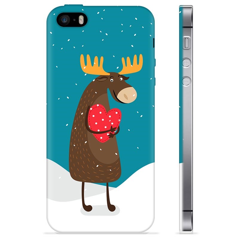 lepel regel oorsprong iPhone 5/5S/SE TPU Hoesje - Schattige eland