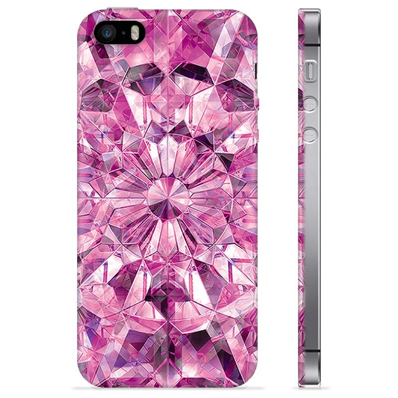 iPhone 5/5S/SE TPU-hoesje - Roze Kristal