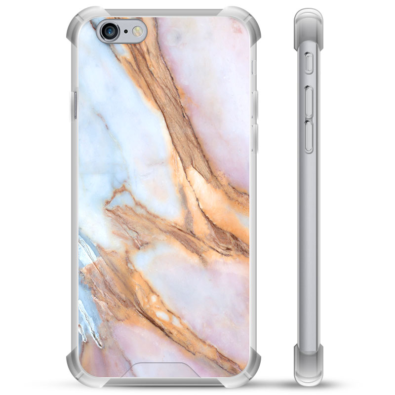 Oppervlakkig opslag Afkorting iPhone 6/6S Hybrid Case - Elegant Marmer
