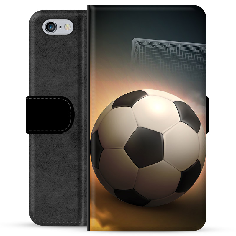 afgunst Inspectie weer iPhone 6/6S Premium Portemonnee Hoesje - Voetbal