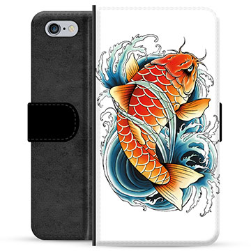 iPhone 6 / 6S Premium Portemonnee Hoesje - Koi Karper