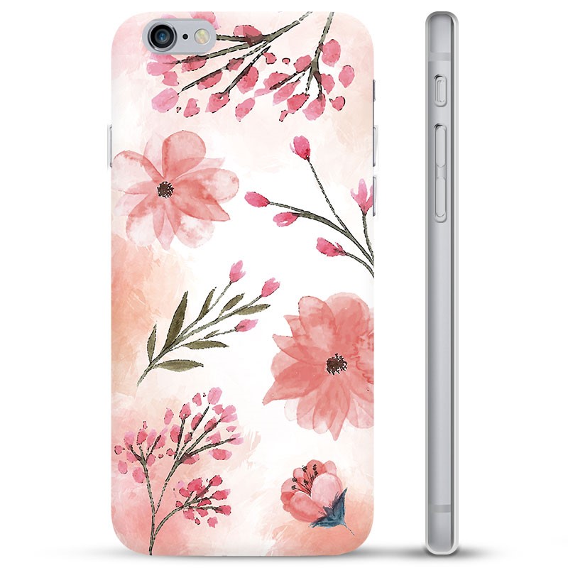 iPhone 6 Plus / 6S Plus TPU Hoesje Roze Bloemen