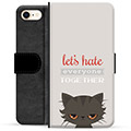 iPhone 7/8/SE (2020)/SE (2022) Premium Portemonnee Hoesje - Angry Cat