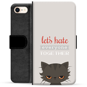 iPhone 7/8/SE (2020)/SE (2022) Premium Portemonnee Hoesje - Angry Cat