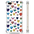 iPhone 7 Plus / iPhone 8 Plus hybride hoesje - Hartjes