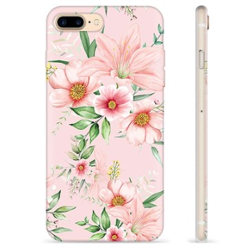 iPhone 7 Plus / iPhone 8 Plus TPU-hoesje - Aquarel Bloemen