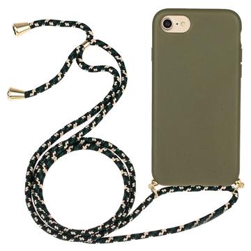 iPhone 7/8/SE (2020)/SE (2022) TPU Case met Draagriem - Army Groen