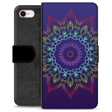 iPhone 7/8/SE (2020)/SE (2022) Premium Portemonnee Hoesje - Kleurrijke Mandala