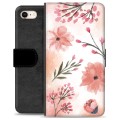 iPhone 7/8/SE (2020)/SE (2022) Premium Portemonnee Hoesje - Roze Bloemen