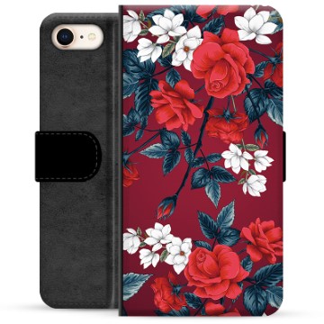 iPhone 7/8/SE (2020)/SE (2022) Premium Portemonnee Hoesje - Vintage Bloemen