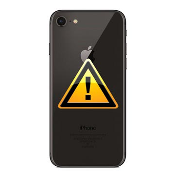 iPhone 8 Batterij Cover Reparatie - incl. raam - Zwart