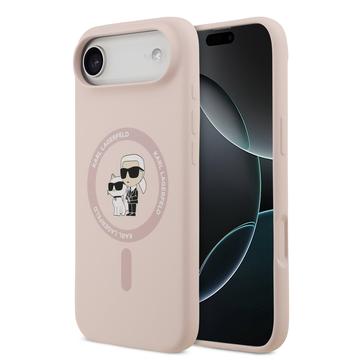 iPhone Air Karl Lagerfeld Karl and Choupette Vloeibaar Siliconen MagSafe Hoesje