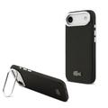iPhone Air Lacoste Iconic Petit Pique Camerastatief Hoesje - MagSafe compatibel - Zwart