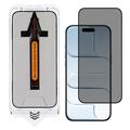 iPhone Air Privacy Gehard glas screenprotector met installatiegereedschap - 9H - Zwarte rand
